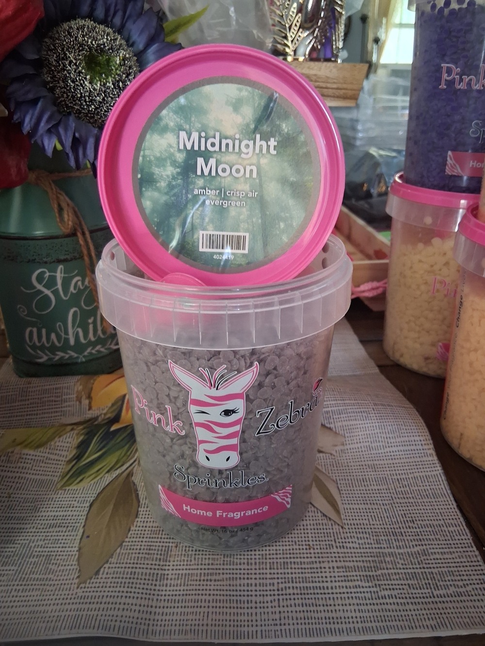 Pink Zebra Midnight Moon Sprinkles - Pink and Gray